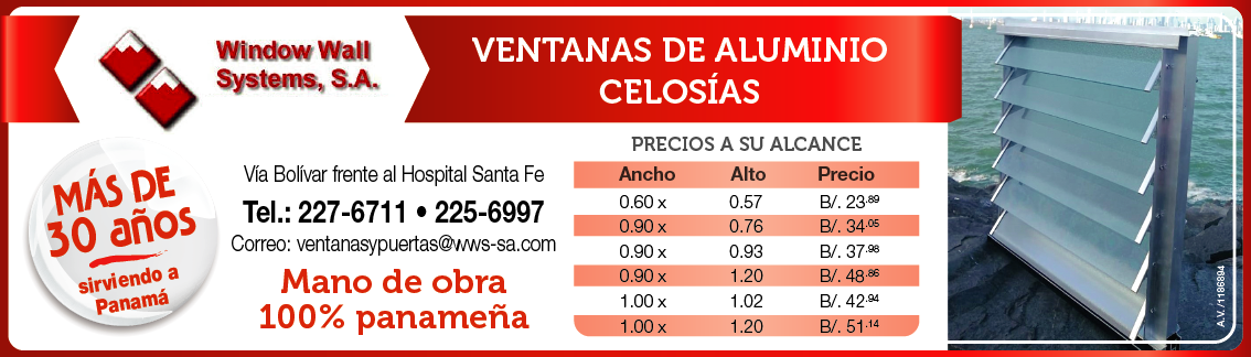 Ventanas de celosías de aluminio (1 paño) - Imagen 2